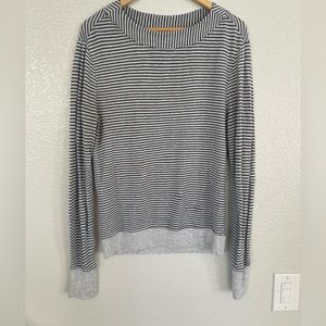 Athleta Gray and Black Striped Long Sleeve Women's Top Size XSmall